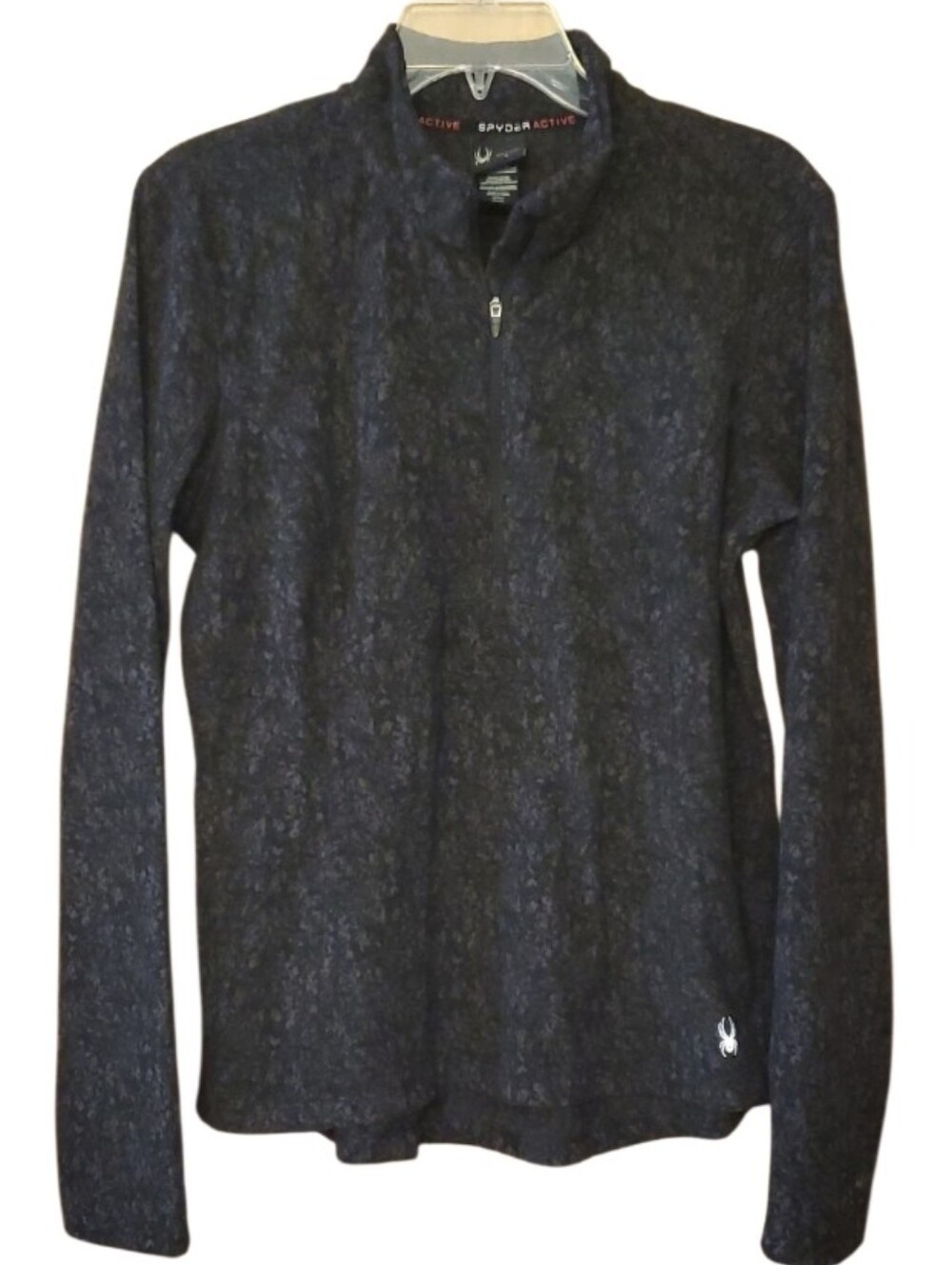 Spyder Womens 1/4 Zip Fleece Black Long Sleeve Pullover Top Size Large